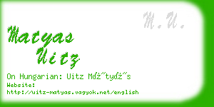 matyas uitz business card